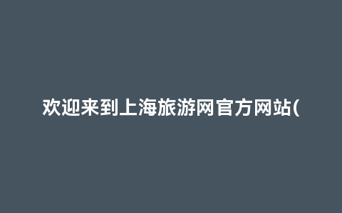 欢迎来到上海旅游网官方网站(上海旅游指南官网)缩略图